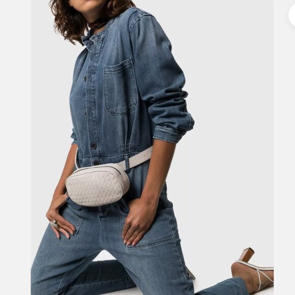 Frame Painter Denim Jumpsuit Overalls In Cove Blue Long Sleeve Size M - Picture 4 of 15